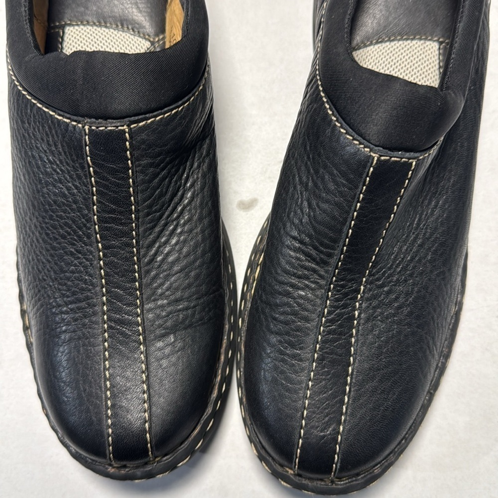 BORN Handmade black Leather Slip-on oxfords Shoes size 10 - Picture 4 of 7